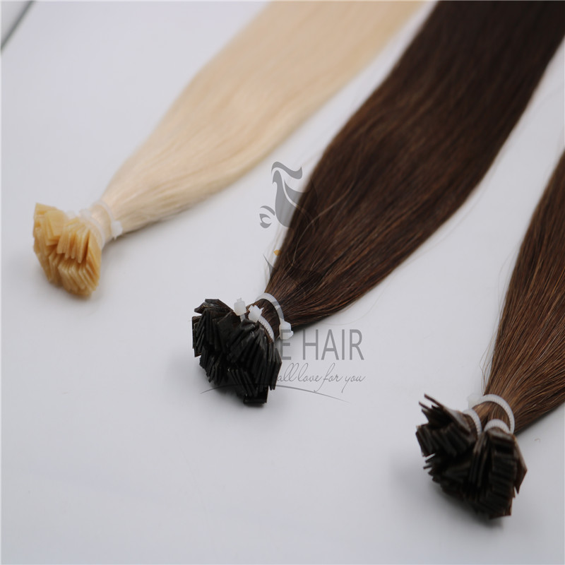 Best quality cuticle intact remy flat tip hair extensions 