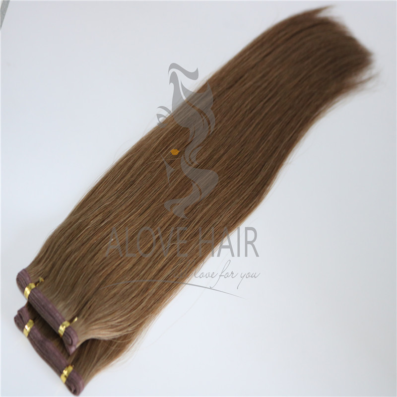 Cuticle intact remy seamless wefts hair extensions wholesaler in China 