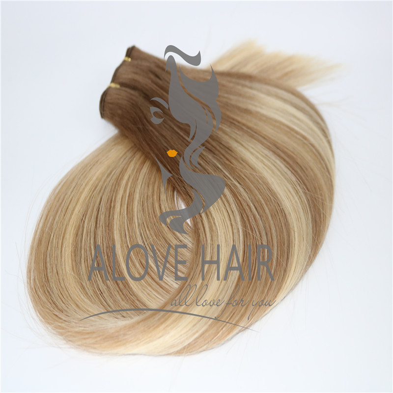 Double drawn balyage color hand tied hair extensions australia