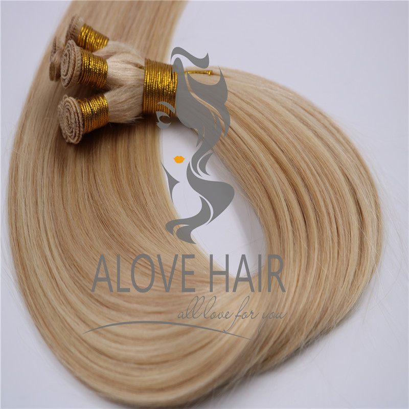 Double drawn hand tied hair extensions suppliers