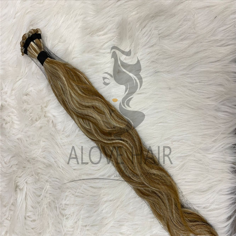 Full cuticle wavy hand tied exetensions