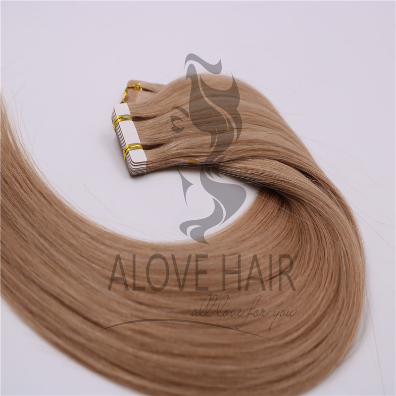High quality tape in hair extensions for hair salon and hair stylists
