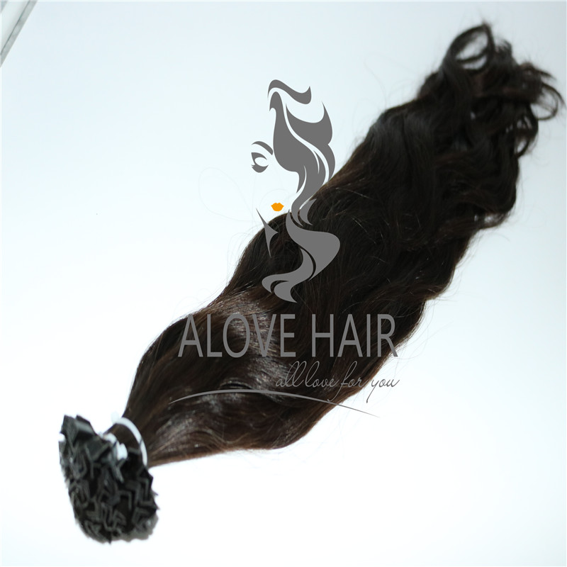 Remy pre bonded v tip hair extensions vendor in China 