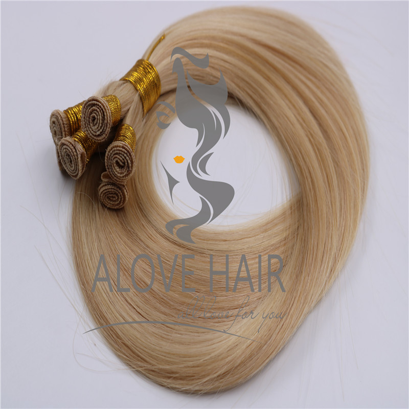 Double drawn hand tied hair extensions suppliers