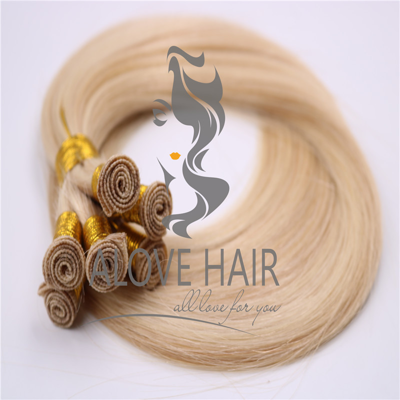 Double drawn hand tied hair extensions suppliers