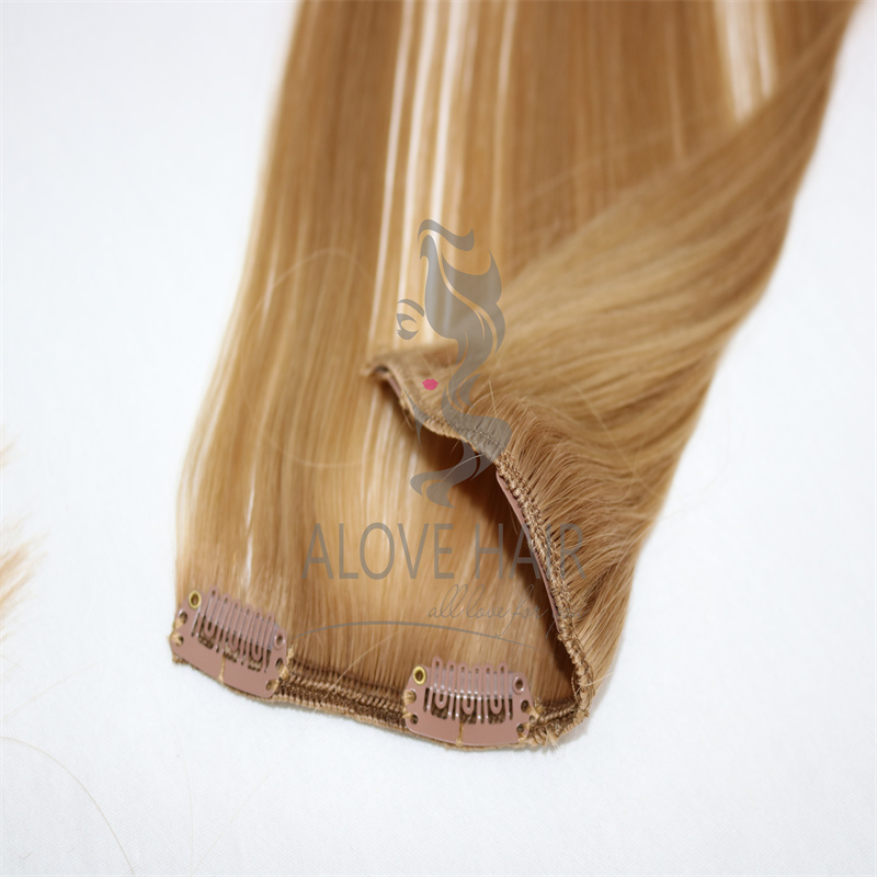Wholesale high quality cuticle intact remy clip in hair extensions