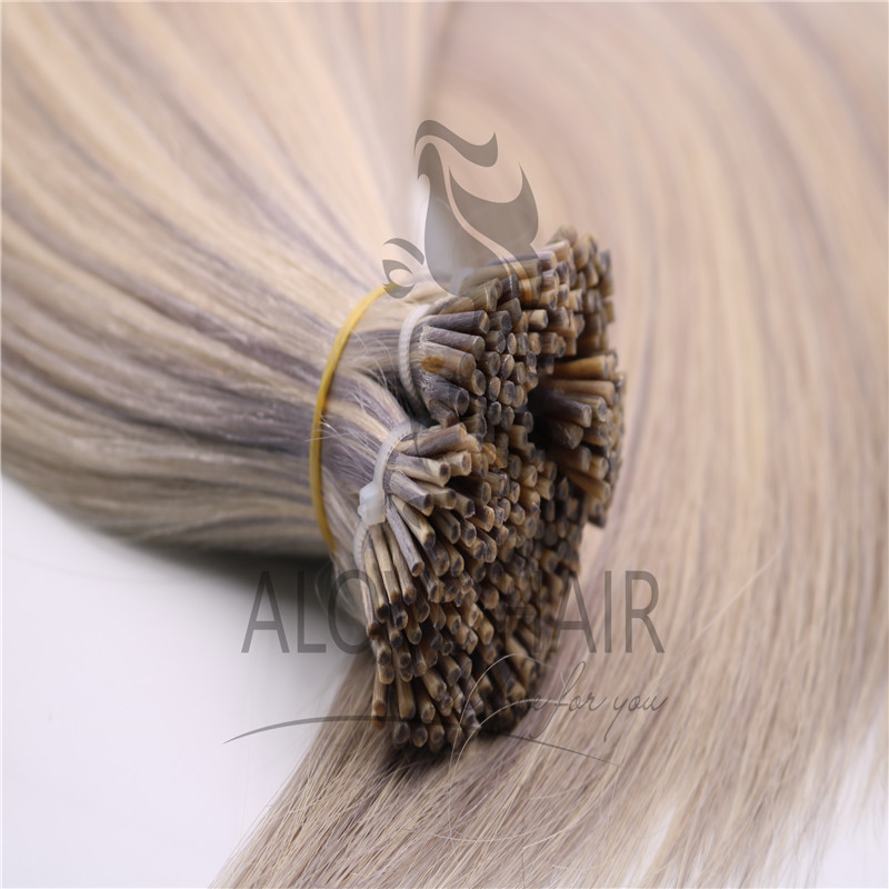 Wholesale different color i tip human hair extensions