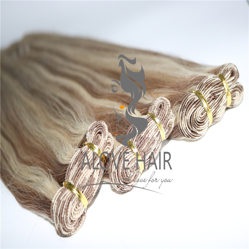 Best hand tied beaded hair wefts extensions vendor in China